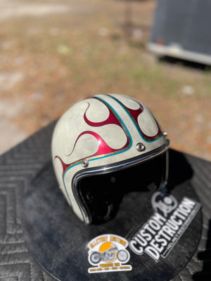 best way to apply silver leaf to a motorcycle helmet PRE ORDER* Perimeter Flame Helmet (Gold,Silver or Variegated Leaf Det – ALLEYWAY KUSTOMS STORE